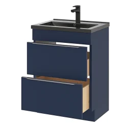 GoodHome Plan vasque noir Nira 60 cm