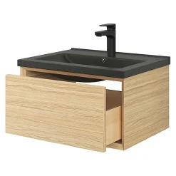 GoodHome Plan vasque noir Nira 60 cm