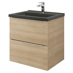 GoodHome Plan vasque noir Nira 60 cm