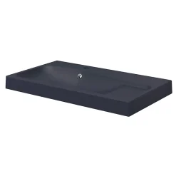 GoodHome Plan vasque noir Mila 80 cm