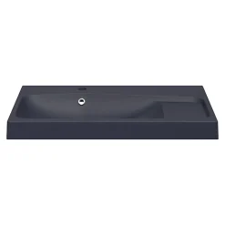 GoodHome Plan vasque noir Mila 80 cm