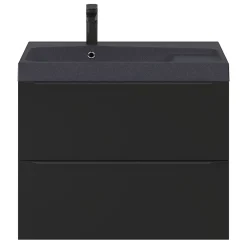 GoodHome Plan vasque noir Mila 80 cm
