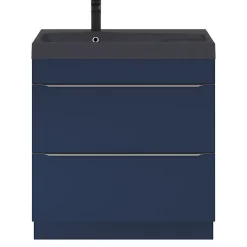 GoodHome Plan vasque noir Mila 80 cm