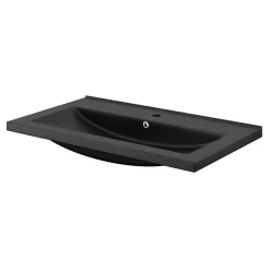 Plan Simple Vasque|GoodHome Plan vasque noir Nira 80 cm