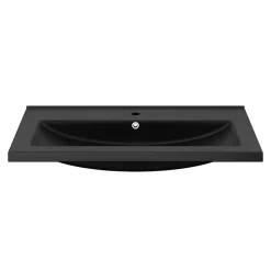 Plan Simple Vasque|GoodHome Plan vasque noir Nira 80 cm