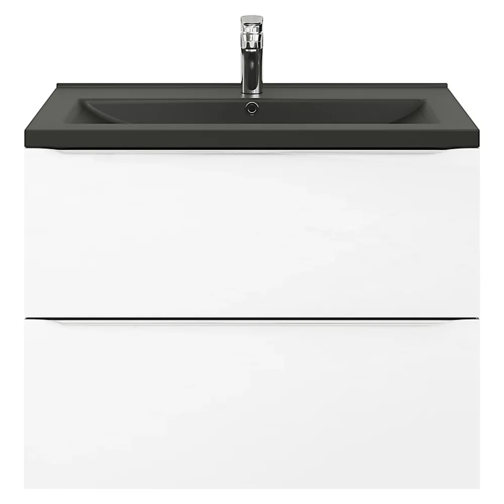 Plan Simple Vasque|GoodHome Plan vasque noir Nira 80 cm