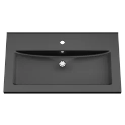Plan Simple Vasque|GoodHome Plan vasque noir Nira 80 cm