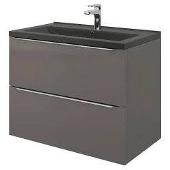Plan Simple Vasque|GoodHome Plan vasque noir Nira 80 cm