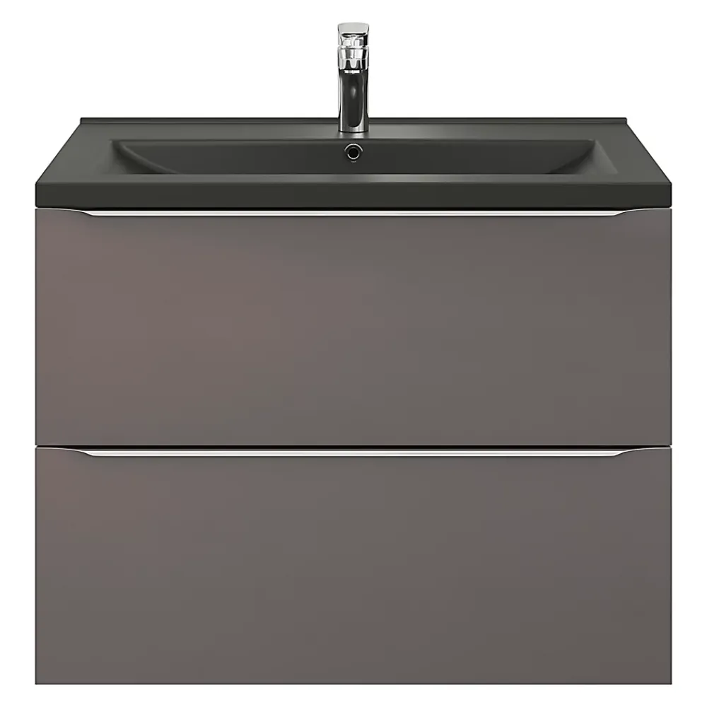 Plan Simple Vasque|GoodHome Plan vasque noir Nira 80 cm