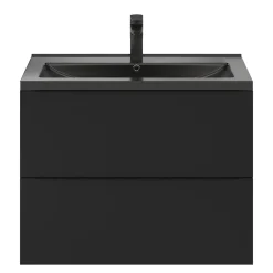 Plan Simple Vasque|GoodHome Plan vasque noir Nira 80 cm