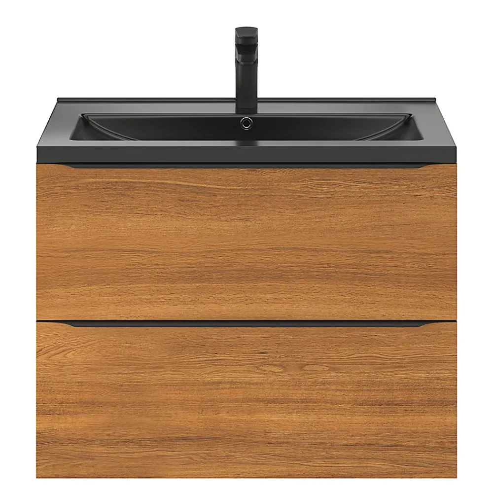 Plan Simple Vasque|GoodHome Plan vasque noir Nira 80 cm