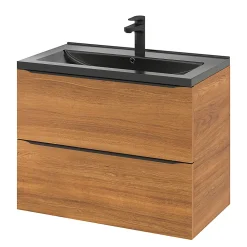 Plan Simple Vasque|GoodHome Plan vasque noir Nira 80 cm