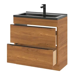 Plan Simple Vasque|GoodHome Plan vasque noir Nira 80 cm