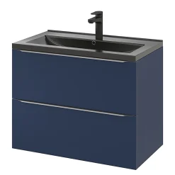 Plan Simple Vasque|GoodHome Plan vasque noir Nira 80 cm