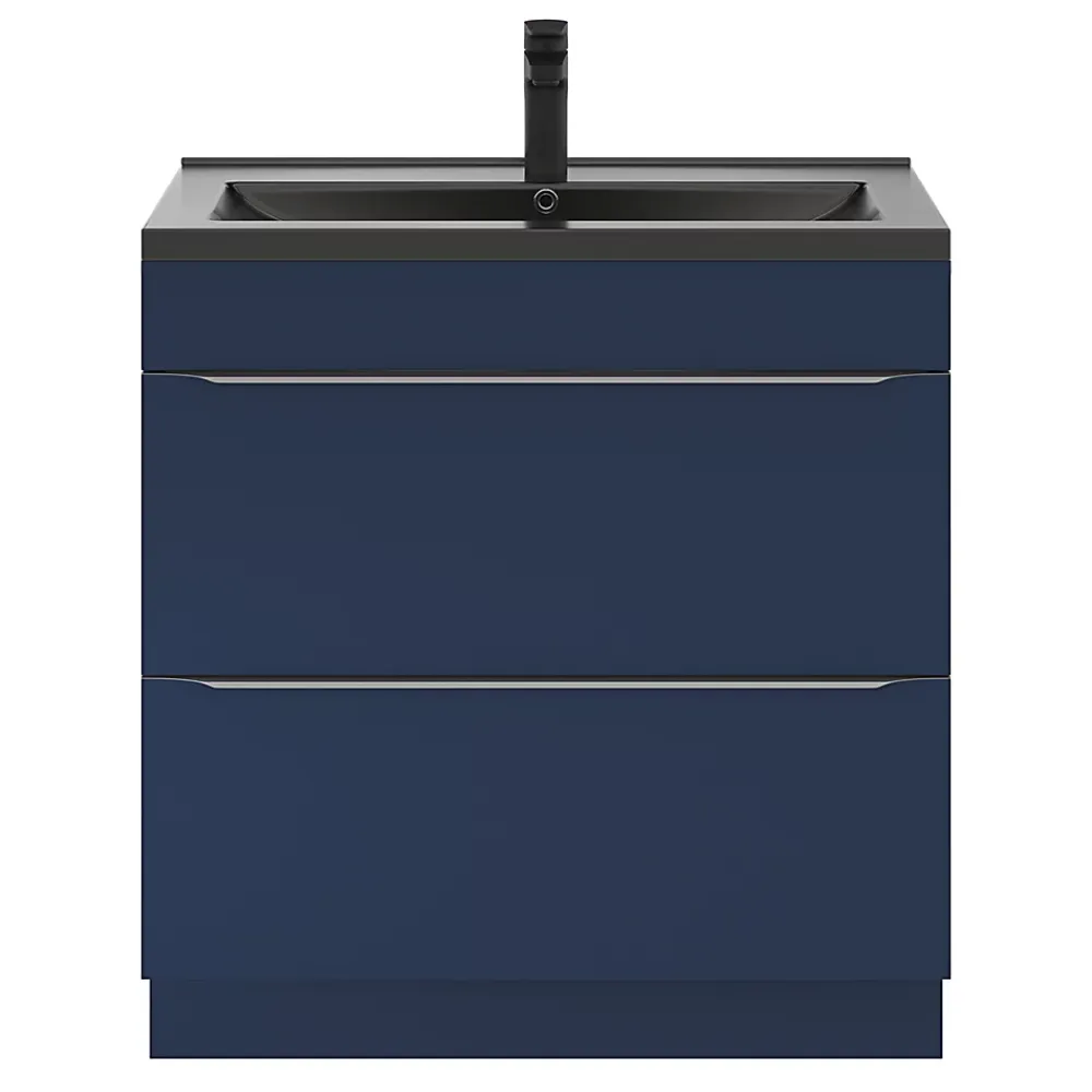 Plan Simple Vasque|GoodHome Plan vasque noir Nira 80 cm