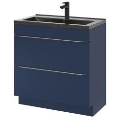 Plan Simple Vasque|GoodHome Plan vasque noir Nira 80 cm