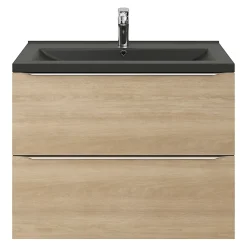 Plan Simple Vasque|GoodHome Plan vasque noir Nira 80 cm