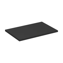 Plan Double Vasque|Meublorama Plan vasque noir SAVIA 80 cm Plateau de 80 cm pour meuble sous vasque