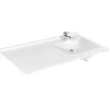 Plan Simple Vasque|Cuisibane Plan vasque RESIPLAN - 124 cm avec vasque déportée à droite