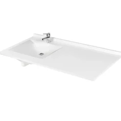 Cuisibane Plan vasque RESIPLAN - 124 cm avec vasque déportée à gauche