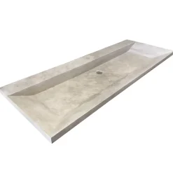 C-Negoce Plan vasque simple beige en travertin Provence - 120 x 45 x 10 cm -
