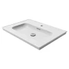 GoodHome Plan vasque simple blanc en céramique l.60 cm, Endell