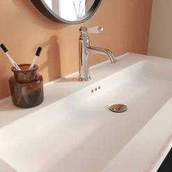 Plan Simple Vasque|GoodHome Plan vasque simple blanc en céramique l.100 cm, Endell