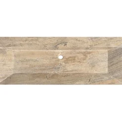 C-Negoce Plan vasque simple marron en travertin Provence - 120 x 45 x 10 cm -