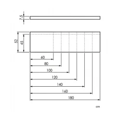 Plan De Travail Salle De Bains|Sanycces Plan vasque suspendu ZERO pour salle de bain design chêne 45 x 140 cm