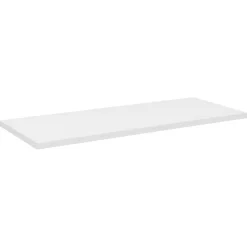 Plan Double Vasque|Meublorama Plan vasque VANO Blanc alpin L100 x P40 x H2 cm À poser sur meuble de salle de bain
