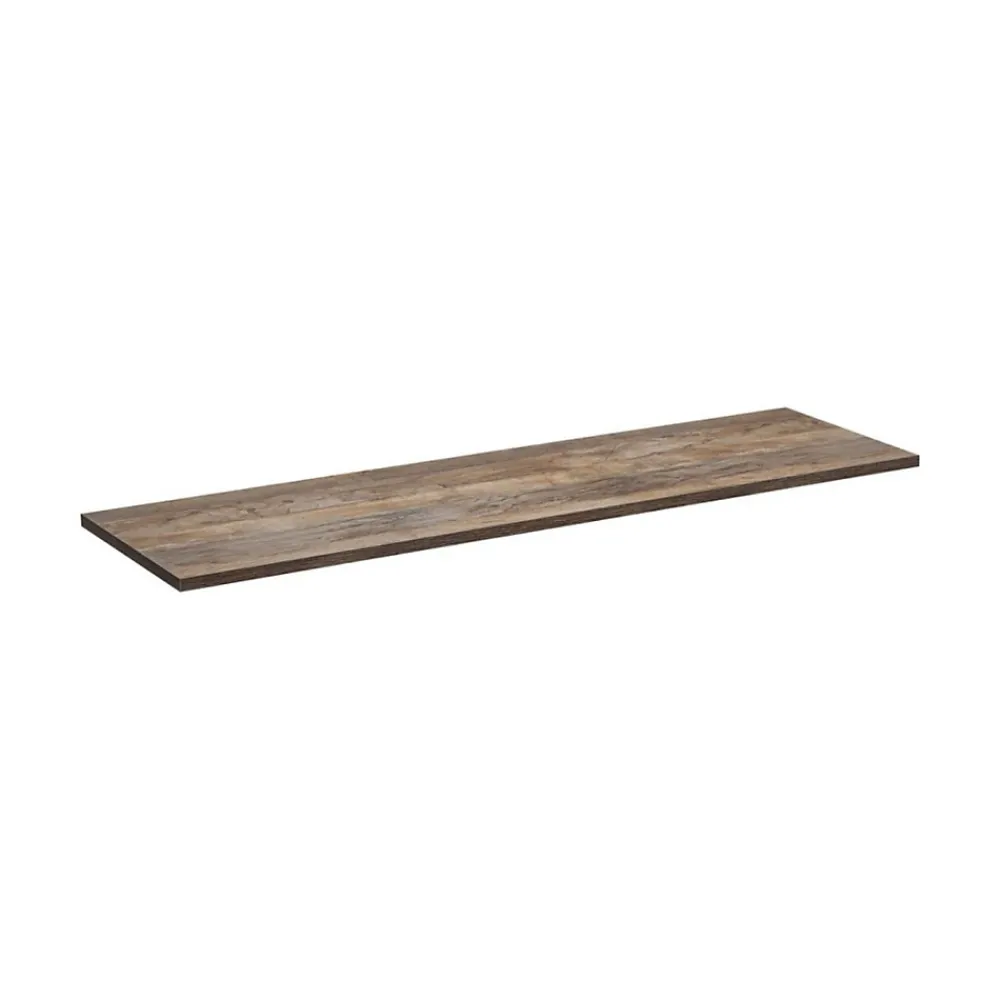 Plan Double Vasque|Meublorama Plan vasque VANTA chene foncé 120 cm Tablette de salle de bain