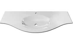 Plan vasque verre Vague version centre 138 cm