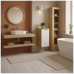 Plan Double Vasque|Meublorama Plan vasque YOKA Finition chene clair, 30 cm