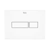 Roca Plaque de commande double touche en plastique, blanc (A890220200)