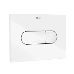 Wc Suspendu|Roca Plaque de commande double touche en plastique, blanc (A890222200)