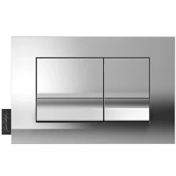 Wc Suspendu|Jacob Delafon Plaque de commande , double touches rectangulaires, Chrome