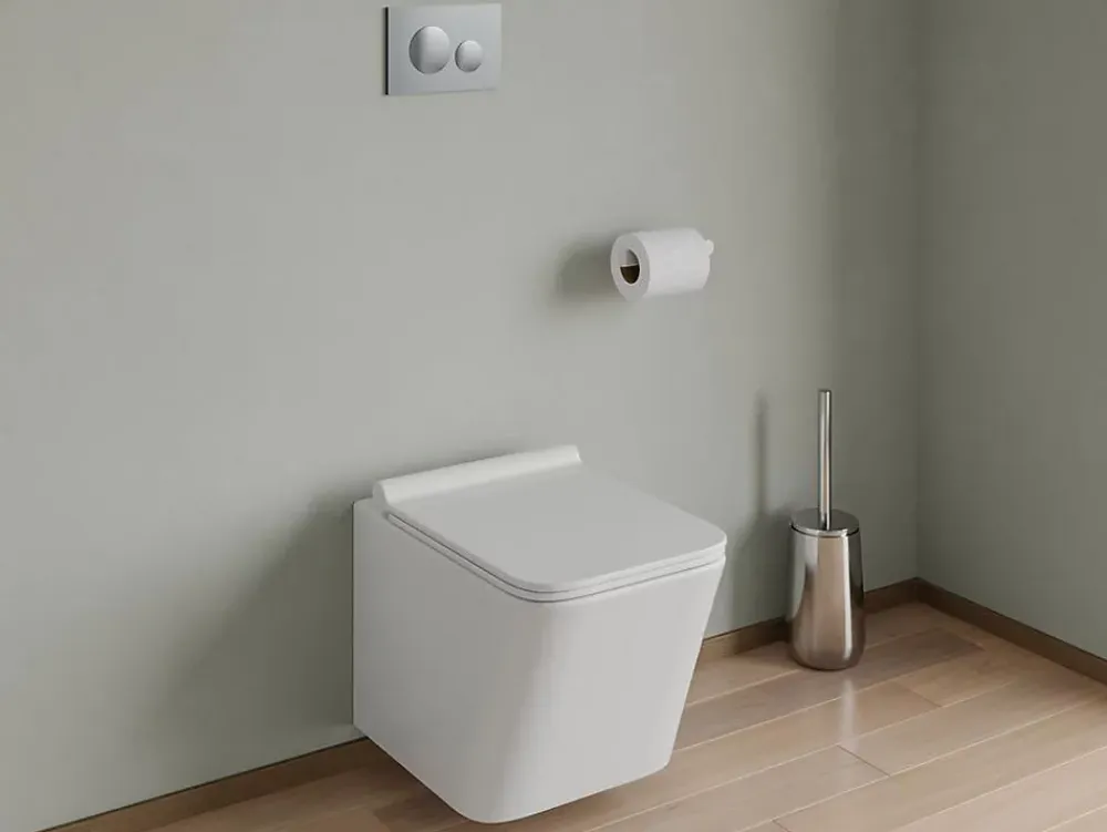 Vente-unique Plaque de commande pour WC avec double touche - Chrome - OPULUS