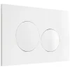 Vente-unique Plaque de commande pour WC avec double touche - Blanche - OPULUS