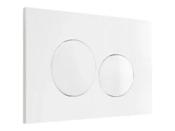 Vente-unique Plaque de commande pour WC avec double touche - Blanche - OPULUS