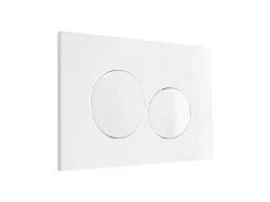 Vente-unique Plaque de commande pour WC avec double touche - Blanche - OPULUS
