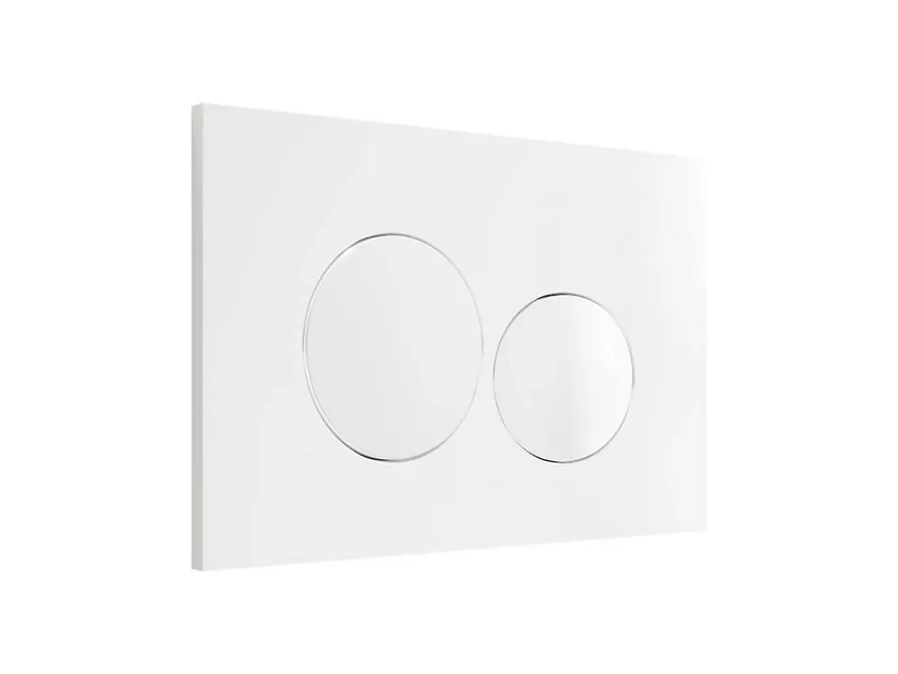Vente-unique Plaque de commande pour WC avec double touche - Blanche - OPULUS