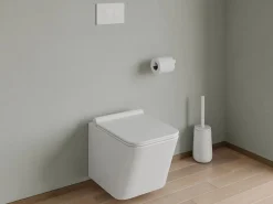 Vente-unique Plaque de commande pour WC avec double touche - Blanche - OPULUS