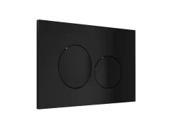 Chasse D'Eau|Vente-unique Plaque de commande pour WC avec double touche - Noir - OPULUS