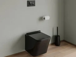 Chasse D'Eau|Vente-unique Plaque de commande pour WC avec double touche - Noir - OPULUS