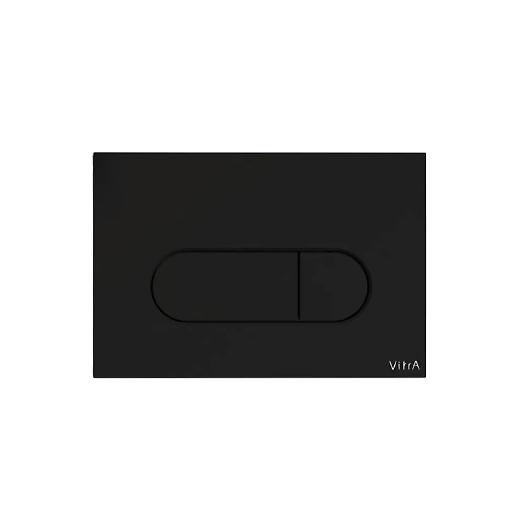 Wc Suspendu|Vitra Plaque de commande Root Round Noir mat