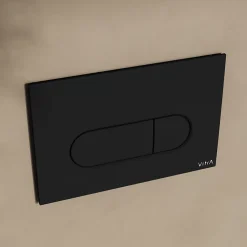 Wc Suspendu|Vitra Plaque de commande Root Round Noir mat