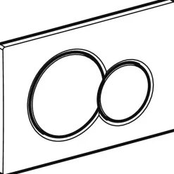 Geberit Plaque de commande WC Sigma01 double touche: chromé brillant