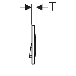 Geberit Plaque de commande WC Sigma20 double touche: blanc, chromé brillant