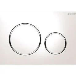 Geberit Plaque de commande WC Sigma20 double touche: blanc, chromé brillant
