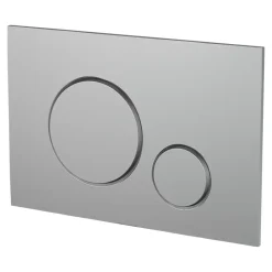Wc Suspendu|GoodHome Plaque de déclenchement WC double touche chrome mat